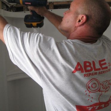 A staff member completing work for Able Plumbing Repair Service, Inc. in Orange Park, FL