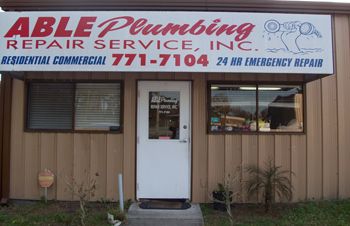 Commercial plumbing company Able Plumbing Repair Service, Inc.'s office in Orange Park, FL